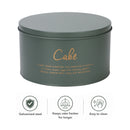 REGENT CAKE TIN GREEN WITH GOLD PRINTING, 250MM DIA