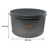 REGENT KITCHEN CAKE TIN GREEN WITH GOLD PRINTING, (250MM DIAX140MM)
