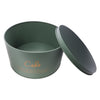 REGENT KITCHEN CAKE TIN GREEN WITH GOLD PRINTING, (250MM DIAX140MM)