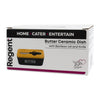 REGENT CERAMIC BUTTTER DISH BLACK WITH BAMBOO LID AND SS KNIFE, 175X103MM
