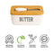 REGENT CERAMIC BUTTTER DISH WHITE WITH BAMBOO LID AND SS KNIFE, 175X103MM