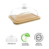 REGENT BUTTER DISH WITH GLASS LID AND BAMBOO BASE, 180X120MM