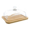 REGENT BUTTER DISH WITH GLASS LID AND BAMBOO BASE, 180X120MM