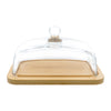 REGENT BUTTER DISH WITH GLASS LID AND BAMBOO BASE, 180X120MM
