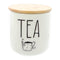 REGENT COFFEE,SUGAR,TEA CERAMIC JARS WITH BAMBOO LIDS AND TRAY, 500ML
