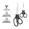 REGENT KITCHEN SCISSORS BLACK AND GREY 2PK SET, 210MM l 138MM