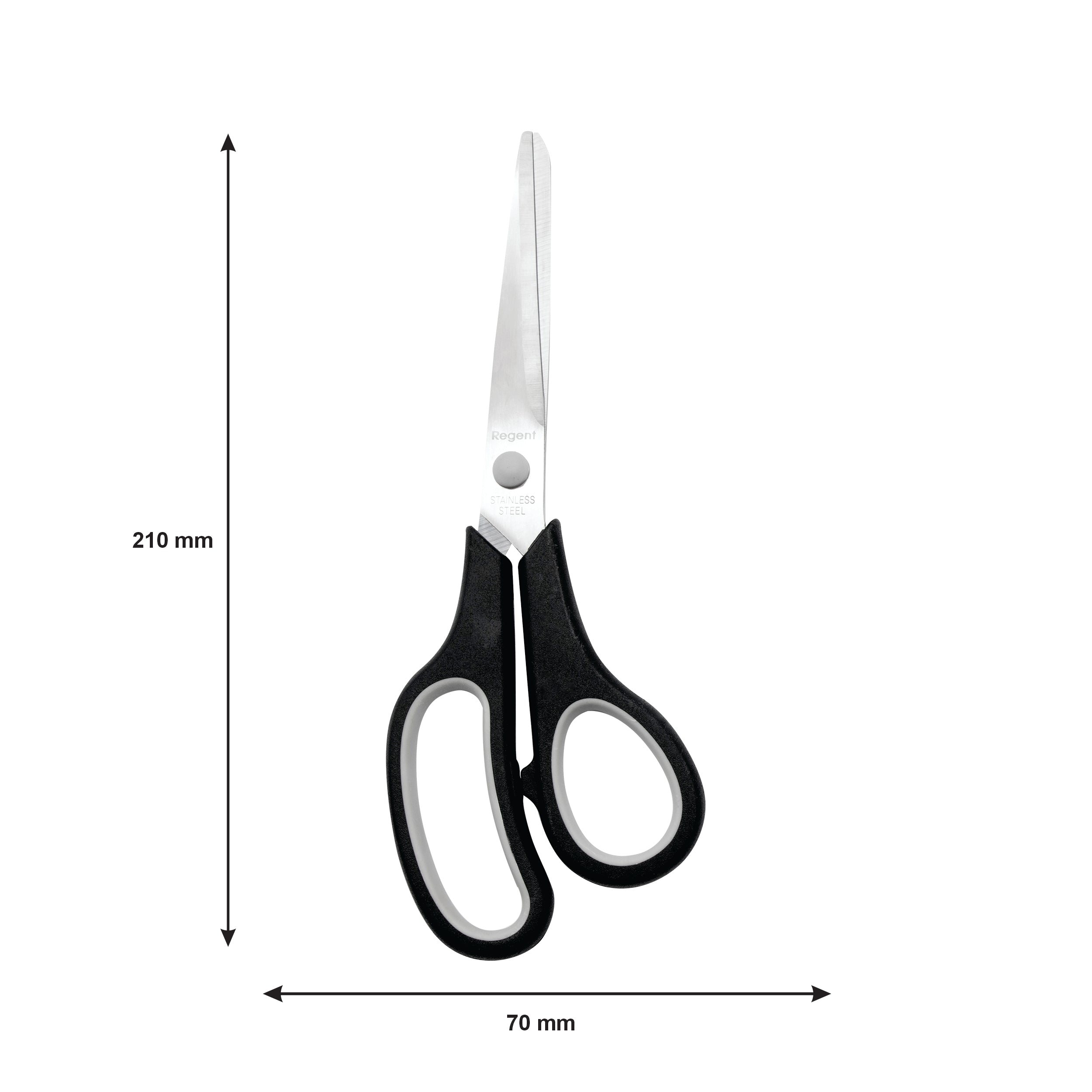 REGENT KITCHEN SCISSORS BLACK AND GREY 2PCS SET, 210MM l 138MM