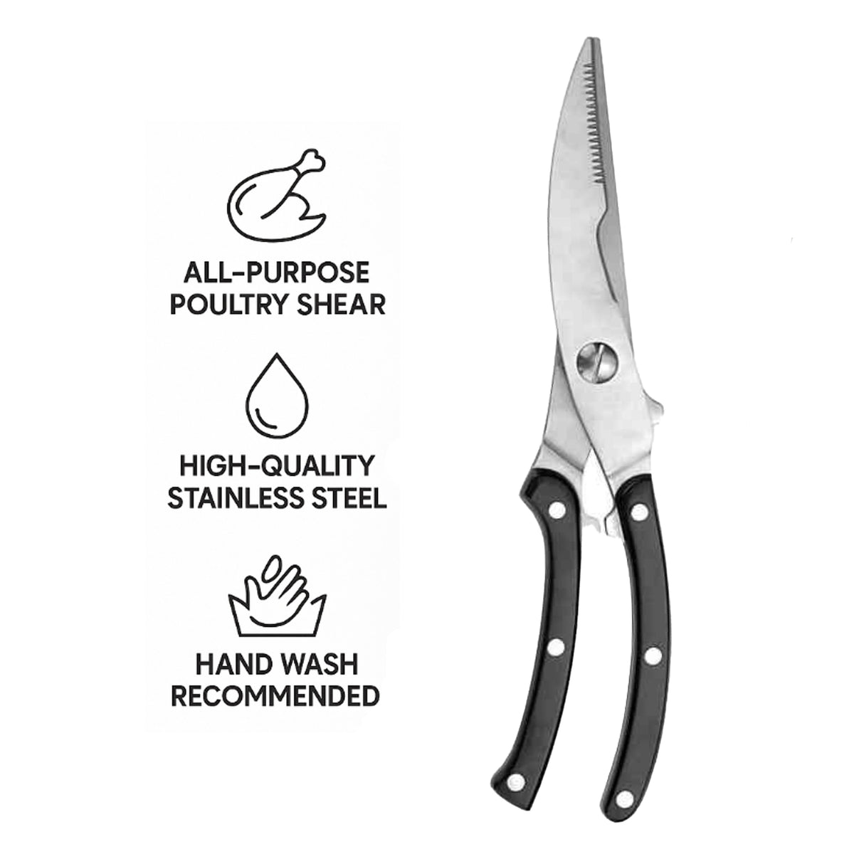 REGENT KITCHEN POULTRY SHEAR STAINLESS STEEL, 250MM
