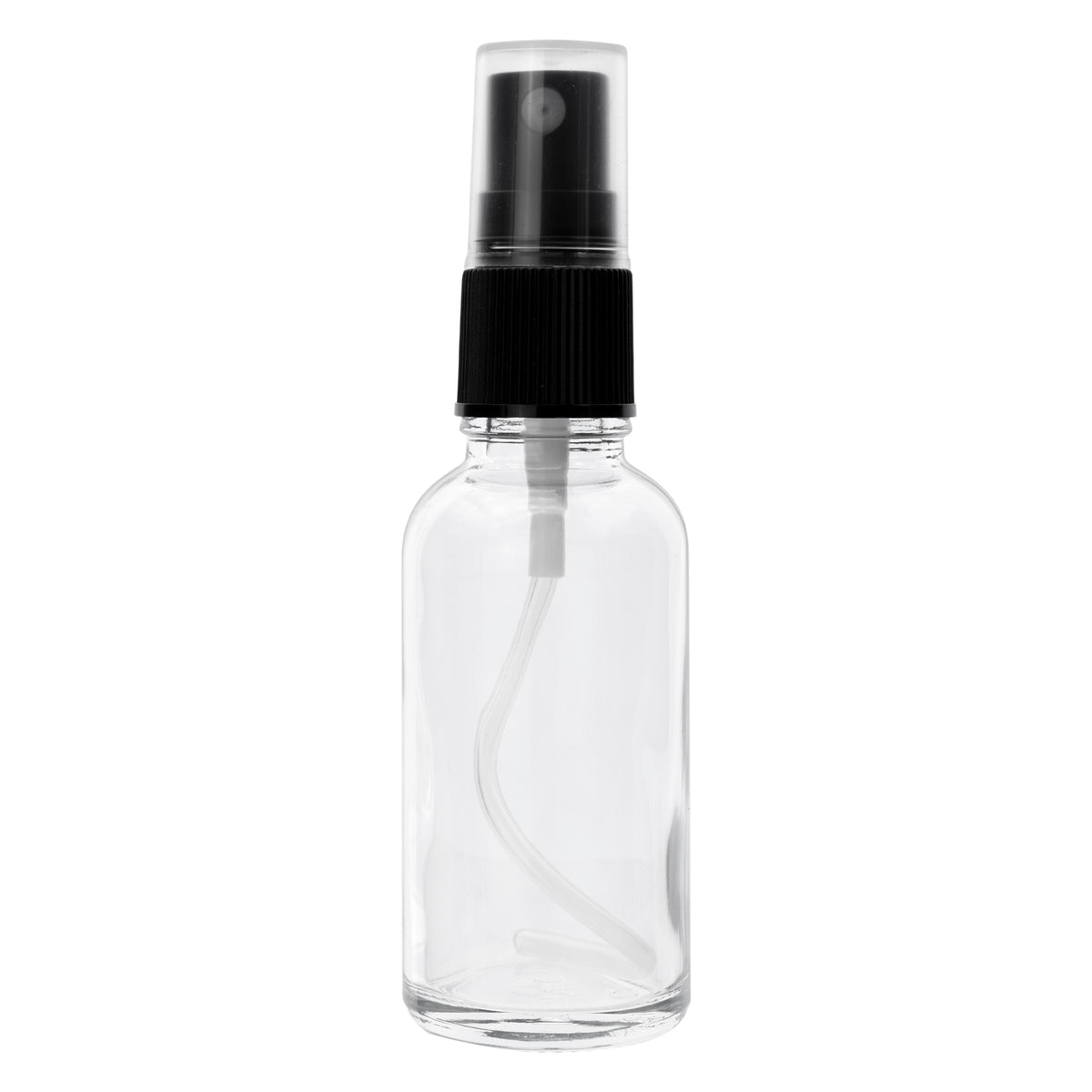 REGENT GLASS MIST SPRAY BOTTLES WITH BLACK LIDS 4PK, 35ML