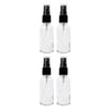 REGENT GLASS MIST SPRAY BOTTLES WITH BLACK LIDS 4PK, 35ML