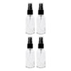 REGENT GLASS MIST SPRAY BOTTLES WITH BLACK LIDS 4 PACK, 35ML