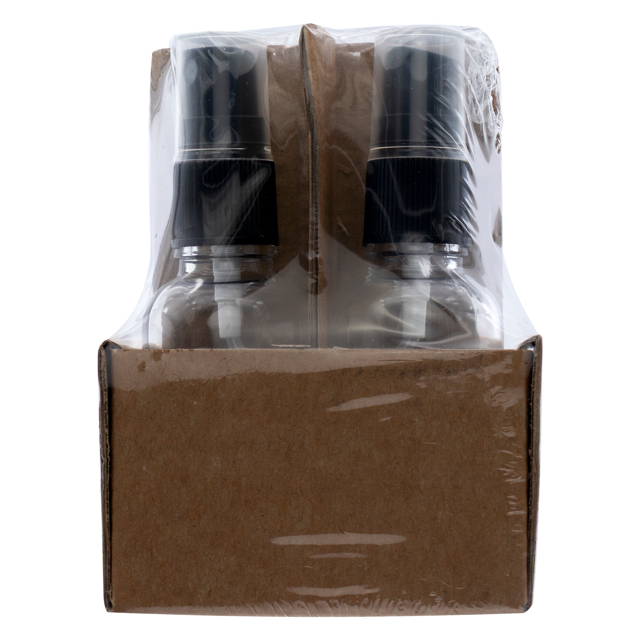 REGENT GLASS MIST SPRAY BOTTLES WITH BLACK LIDS 4PK, 35ML