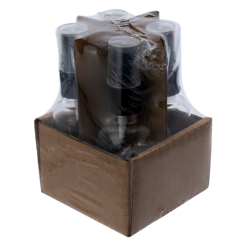 REGENT GLASS MIST SPRAY BOTTLES WITH BLACK LIDS 4 PACK, 35ML