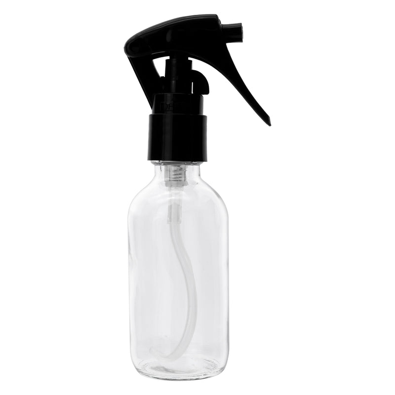 REGENT GLASS SPRAY BOTTLES WITH BLACK LIDS 4 PACK, 60ML