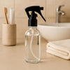 REGENT GLASS SPRAY BOTTLES WITH BLACK LIDS 4 PACK, 60ML
