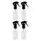 REGENT GLASS SPRAY BOTTLES WITH BLACK LIDS 4 PACK, 60ML (137X38MM DIA)