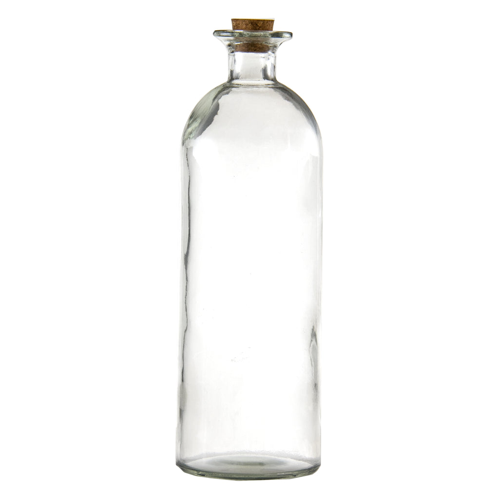 REGENT GLASS BOTTLE WITH CORK LID, 1.1LT (87MM DIAX270MM)