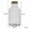 REGENT GLASS BOTTLE WITH CORK LID, 1.13L