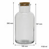 REGENT GLASS BOTTLE WITH CORK LID, 1.1LT