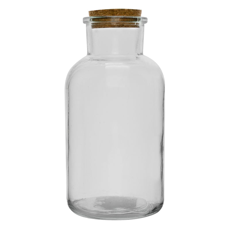 REGENT GLASS BOTTLE WITH CORK LID, 1.1LT