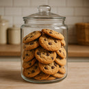 REGENT ROUND GLASS JAR WITH GLASS LID, 2.1L