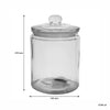 REGENT ROUND GLASS JAR WITH GLASS LID, 2.1L