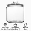 REGENT ROUND GLASS JAR WITH GLASS LID, 4.1L