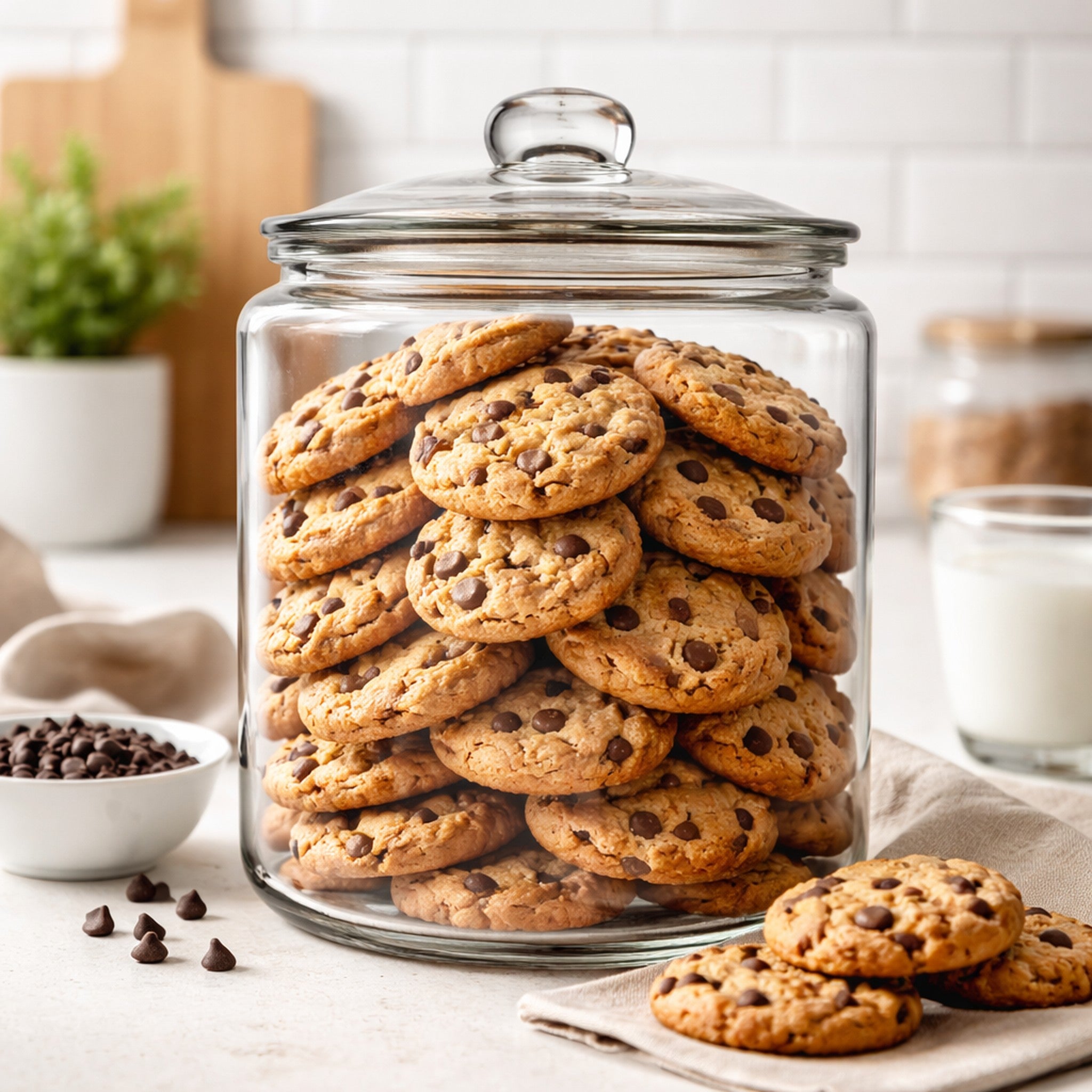REGENT ROUND GLASS JAR WITH GLASS LID, 4.1L