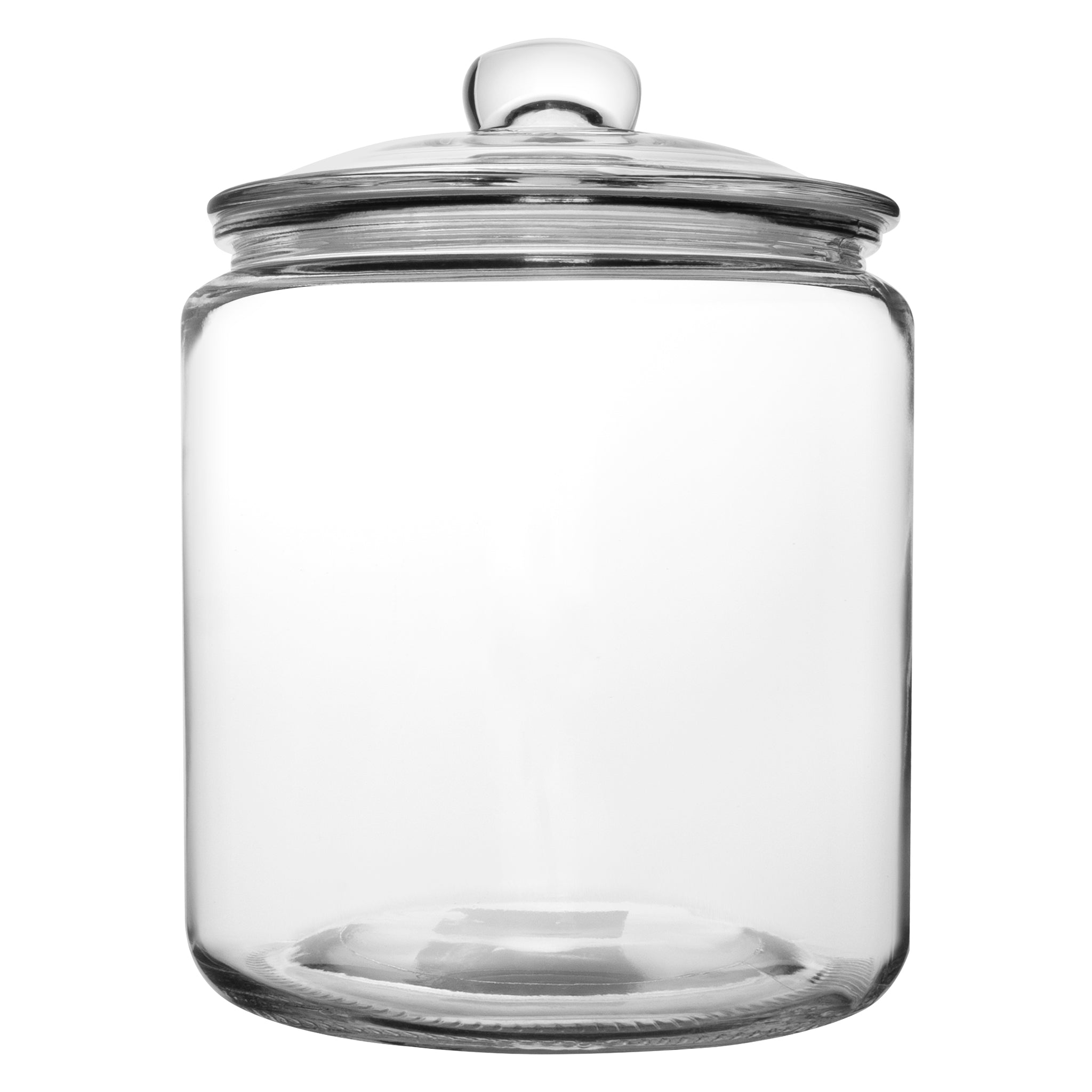 REGENT ROUND GLASS JAR WITH GLASS LID, 4.1L