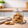 REGENT ROUND GLASS JAR WITH GLASS LID, 1L