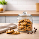 REGENT ROUND GLASS JAR WITH GLASS LID, 1L