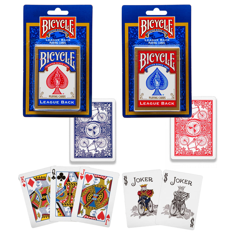 BICYCLE BLISTER PACK PLAYING CARDS 1PK, RED & BLUE MIXED CASE
