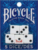 BICYCLE DICE BLISTER 5PK SET
