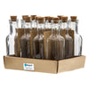 REGENT GLASS BOTTLE SQUARE WITH CORK LID 12 PACK, 170ML (170X50X50)