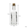 REGENT GLASS SQUARE BOTTLES WITH CORK LIDS 12PK, 170ML