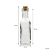 REGENT GLASS BOTTLE SQUARE WITH CORK LID 12 PACK, 170ML (170X50X50)