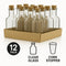 REGENT GLASS BOTTLE SQUARE WITH CORK LID 12 PACK, 170ML