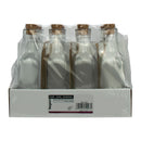 REGENT GLASS SQUARE BOTTLE WITH CORK LID 12PK, 170ML