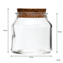 REGENT GLASS JARS ROUND WITH CORK LID 6 PACK, 130ML (70MM DIAX76MM)