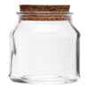 REGENT GLASS ROUND JARS WITH CORK LID 6PK, 130ML