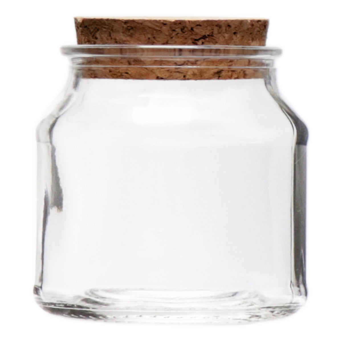REGENT GLASS ROUND JARS WITH CORK LID 6PK, 130ML
