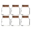 REGENT GLASS ROUND JARS WITH CORK LID 6PK, 130ML