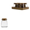 REGENT GLASS ROUND JARS WITH CORK LIDS 6PK, 160ML
