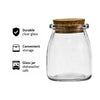 REGENT GLASS ROUND JARS WITH CORK LIDS 6PK, 160ML