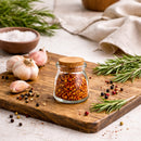 REGENT GLASS ROUND JARS WITH CORK LID 6PK, 160ML