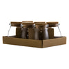 REGENT GLASS ROUND JARS WITH CORK LIDS 6PK, 160ML
