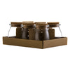 REGENT GLASS JARS ROUND WITH CORK LID 6 PACK, 160ML (70MM DIAX92MM)