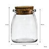 REGENT GLASS ROUND JARS WITH CORK LIDS 6PK, 160ML