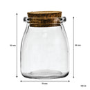 REGENT GLASS JARS ROUND WITH CORK LID 6 PACK, 160ML (70MM DIAX92MM)