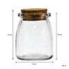 REGENT GLASS JARS ROUND WITH CORK LID 6 PACK, 160ML (70MM DIAX92MM)